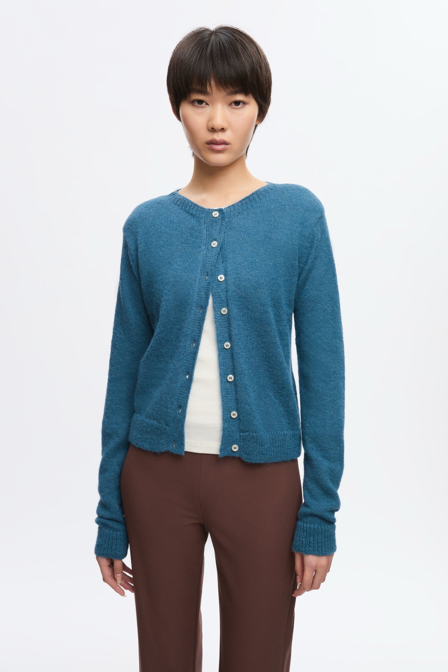 Women's Noor Fuzzy Cardigan in Delta