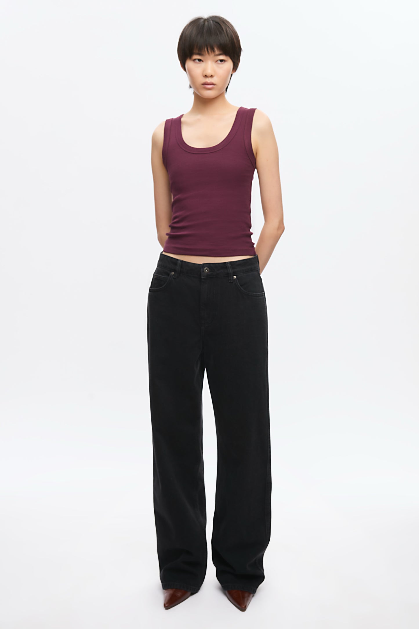Women's Scoop Tank in Plum