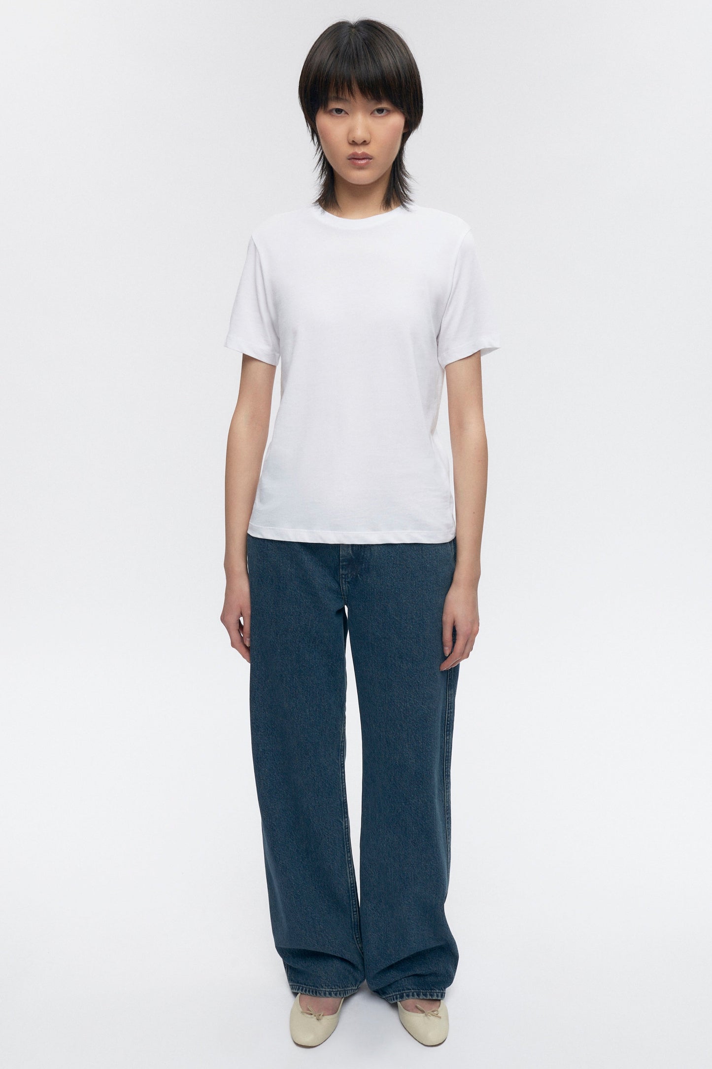 Women's Essential Crew in White