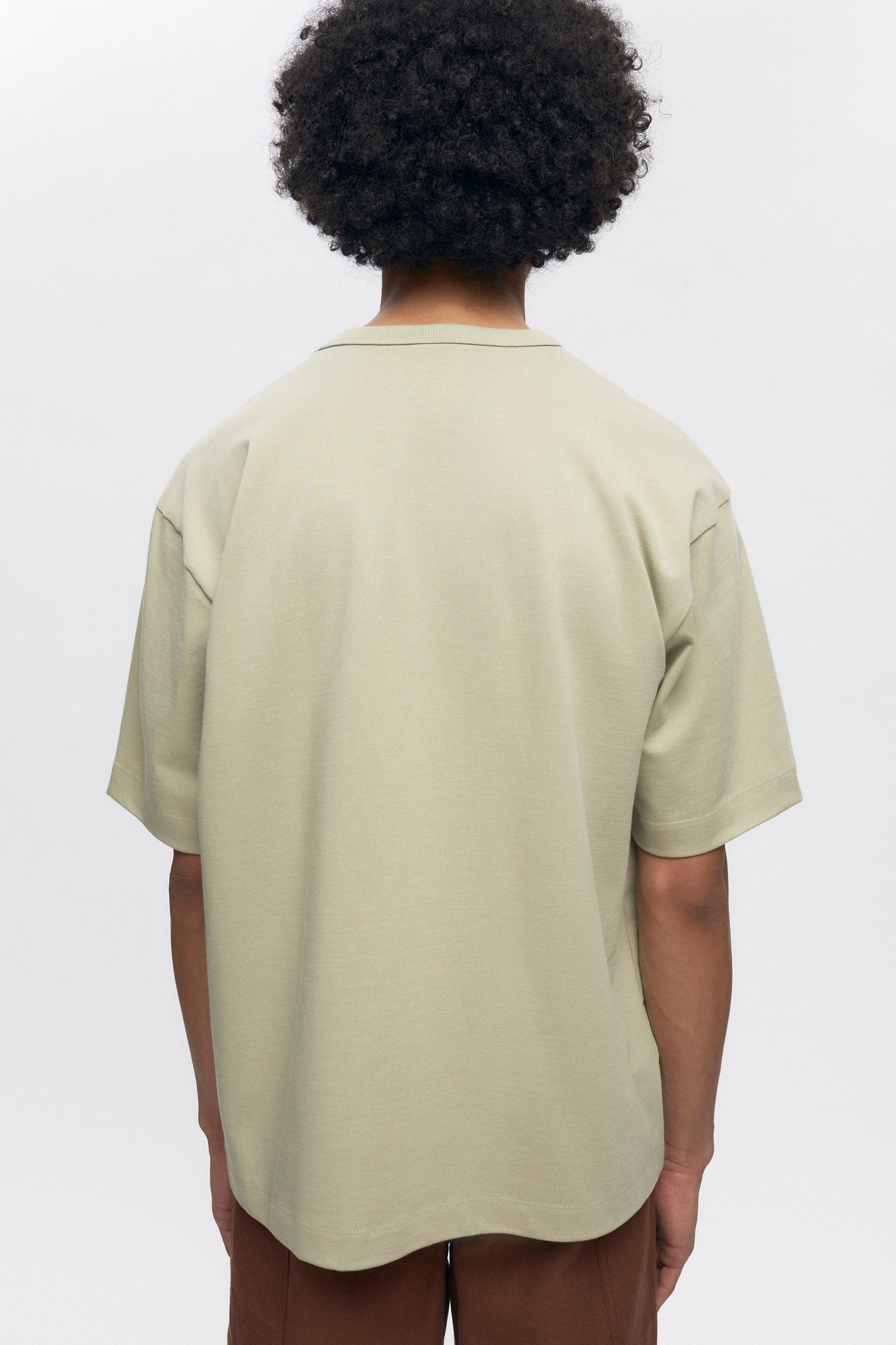 Men's Heavyweight Box Crew in Dune Grass