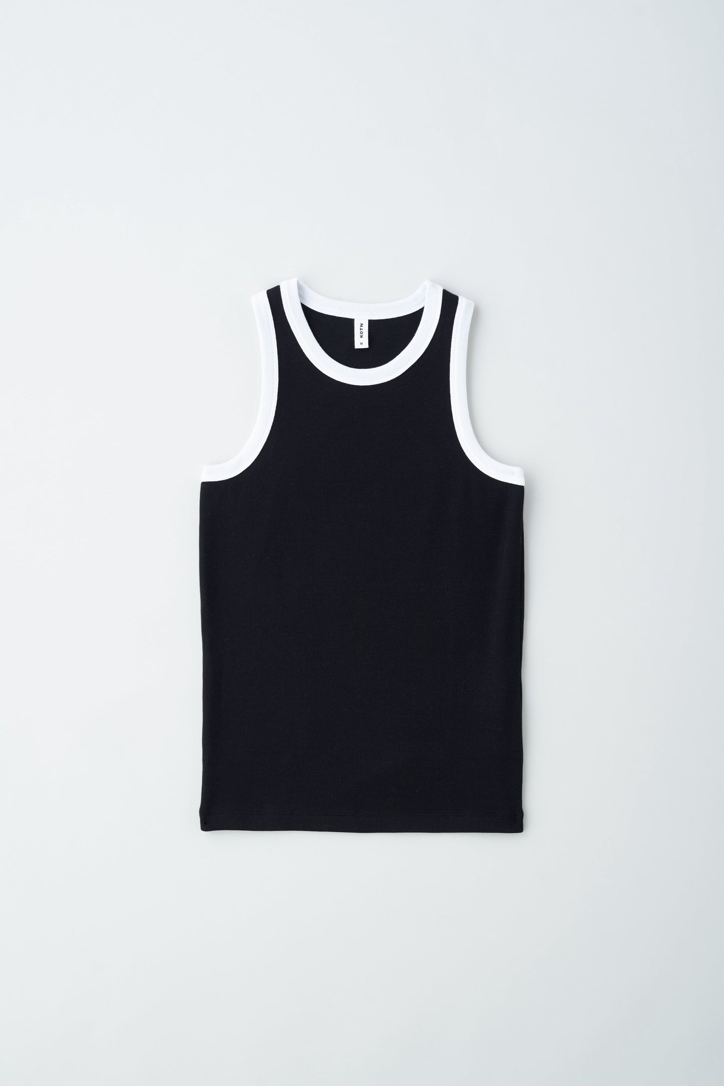 Women's Racer Tank in Black/White