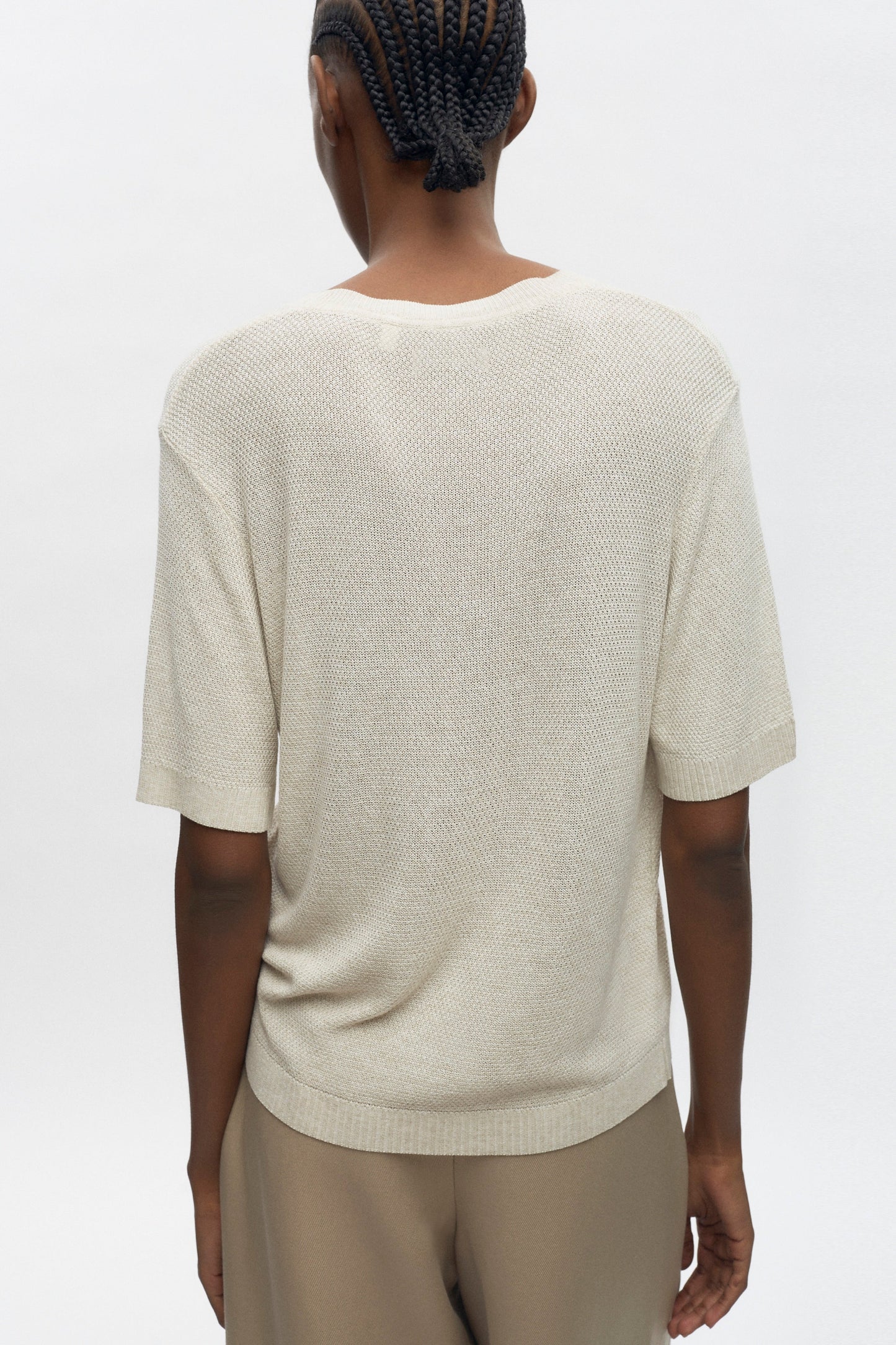 Women's Mesh Tee in Natural